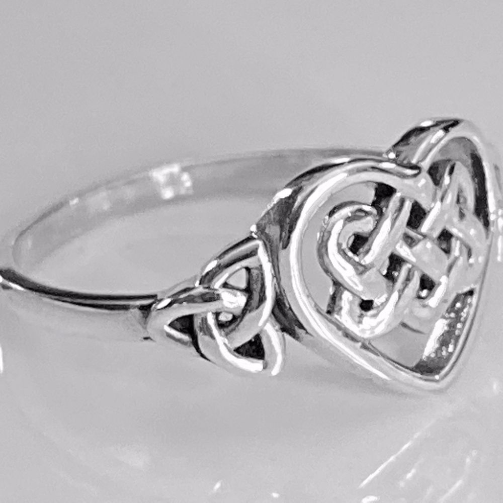 Celtic Heart Sterling Ring
